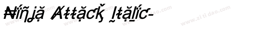Ninja Attack Italic字体转换